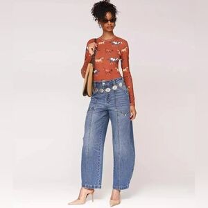 AVEC LES FILLES Carpenter Barrel Jeans In 26